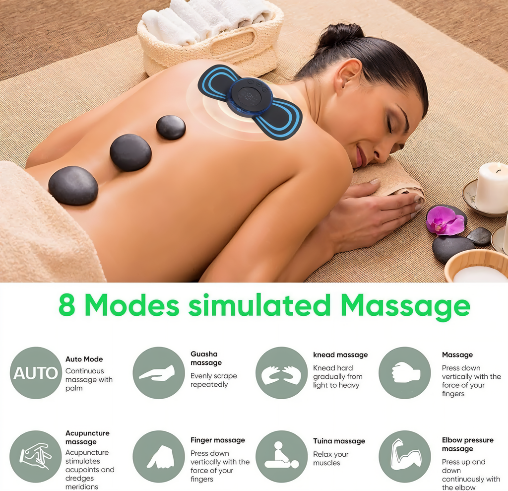 Mini EMS Smart Massager™ | 8-Mode Pain Relief, Muscle Relaxation & Deep Tissue Therapy