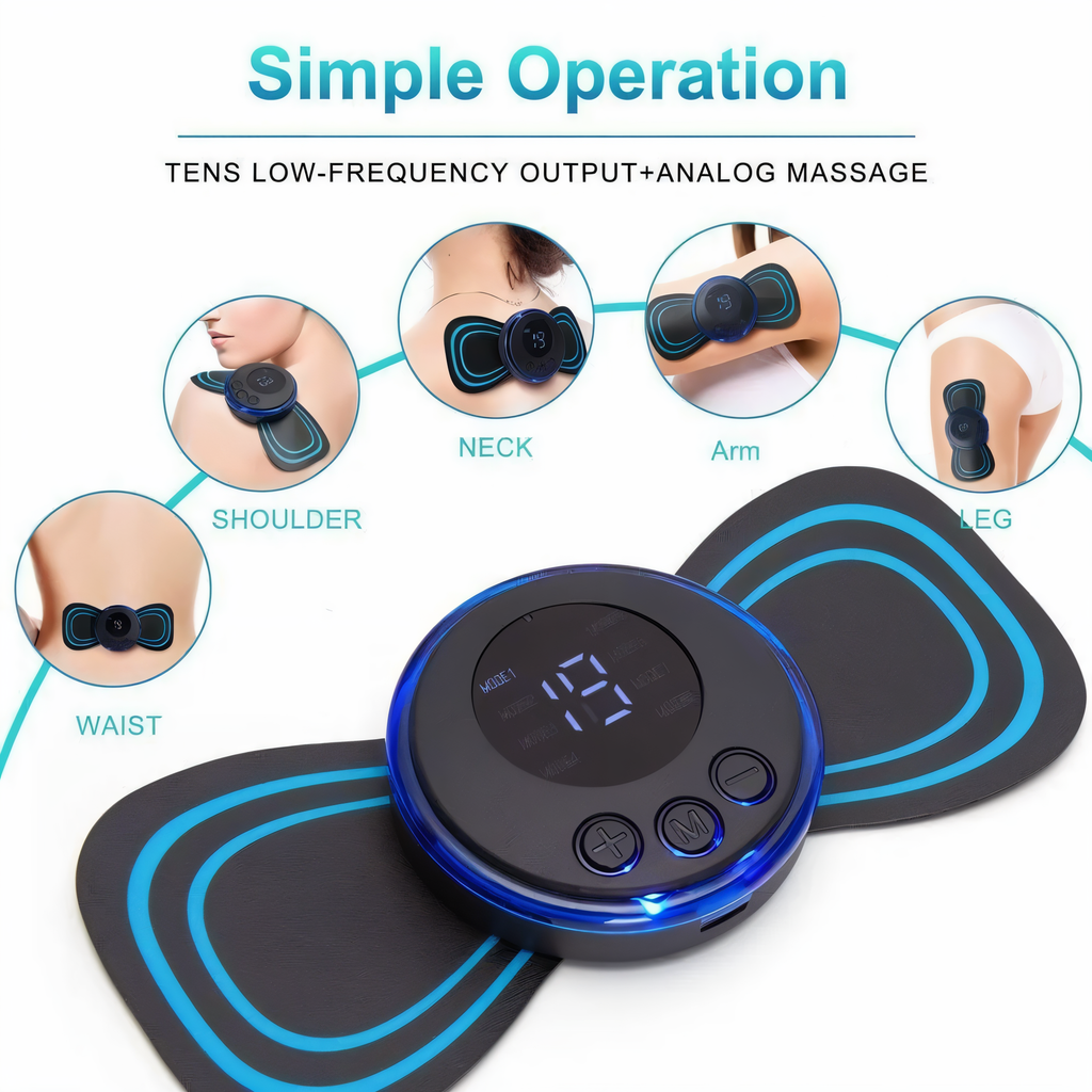 Mini EMS Smart Massager™ | 8-Mode Pain Relief, Muscle Relaxation & Deep Tissue Therapy