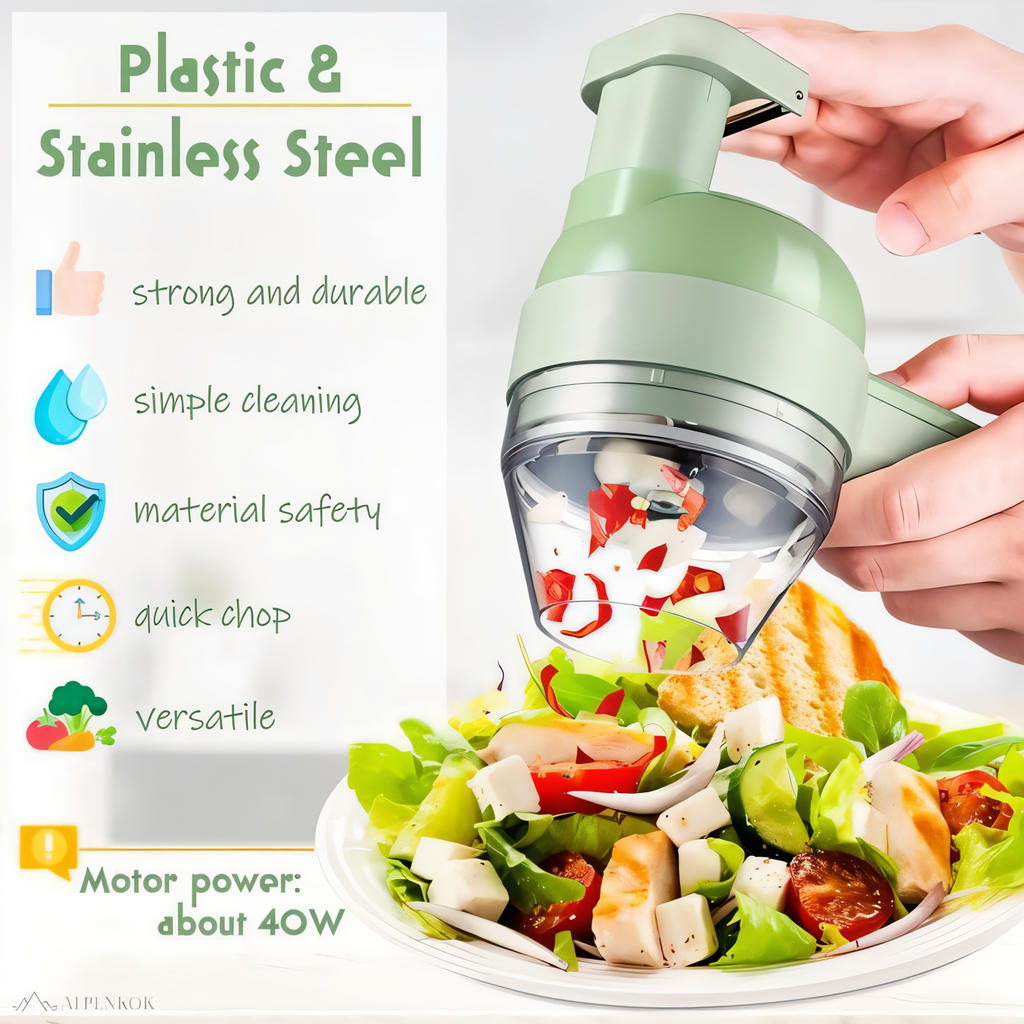 4 in 1 Portable Electric Vegetable Cutter Set