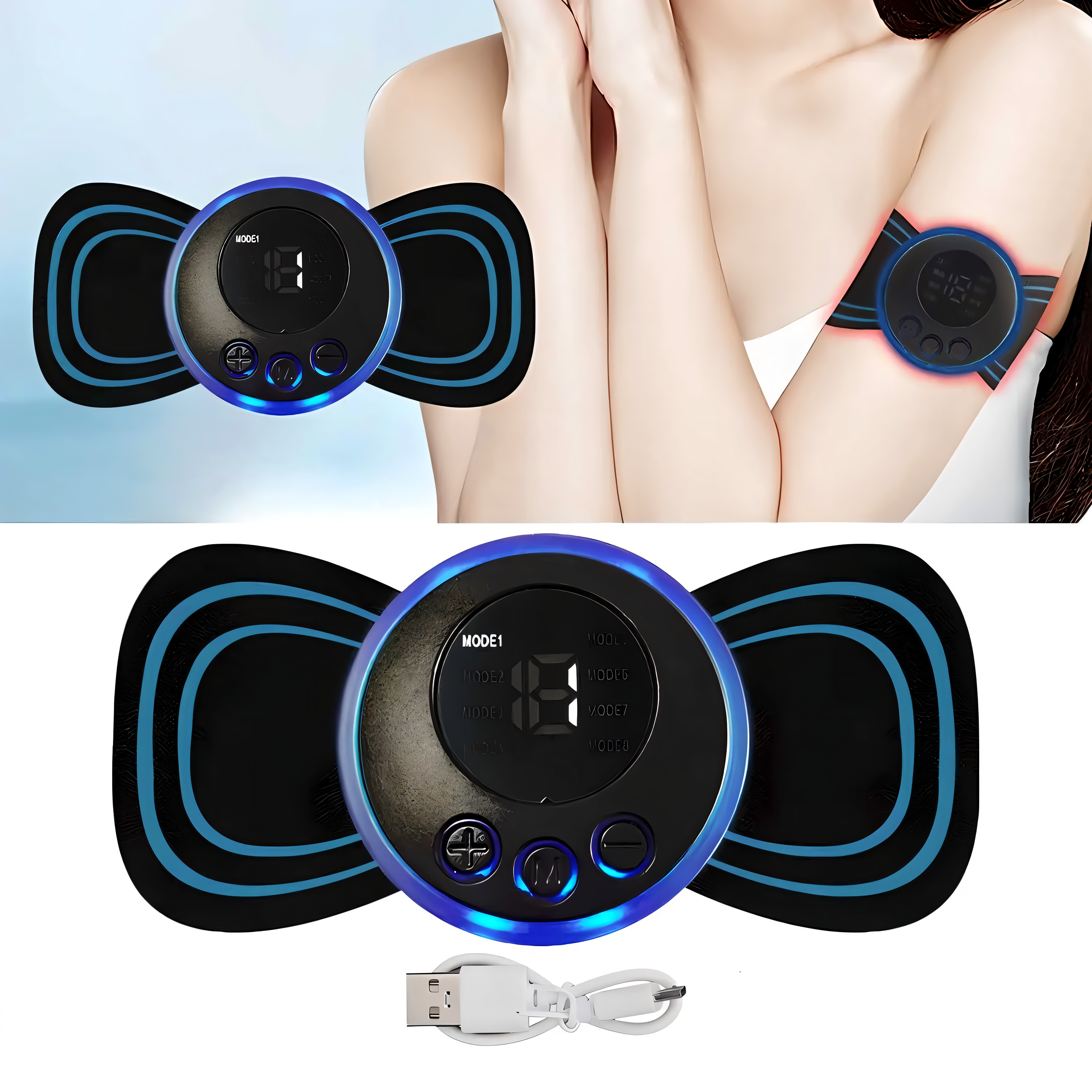Mini EMS Smart Massager™ | 8-Mode Pain Relief, Muscle Relaxation & Deep Tissue Therapy